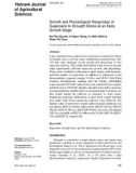 Growth and physiological responses of sugarcane to drought stress at an early growth stage