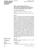 Effect of waterlogging duration on germination, physiological characteristics, and yield of Mungbean (Vigna radiata L.)