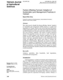 Factors affecting farmers’ adoption of sustainable land management practices in Vietnam