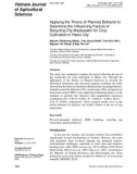 Applying the theory of planned behavior to determine the influencing factors of recycling pig wastewater for crop cultivation in Hanoi city