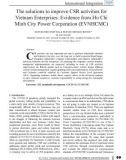 The solutions to improve CSR activities for Vietnam Enterprises: Evidence from Ho Chi Minh City Power Corporation (EVNHCMC)