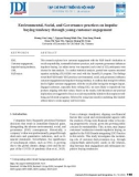 Environmental, Social, and Governance practices on impulse buying tendency through young customer engagement