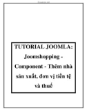 TUTORIAL JOOMLA: Joomshopping Component - Thêm nhà sản xuất, đơn vị tiền tệ và thuế