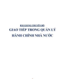 Bài giảng chuyên đề: Giao tiếp trong quản lý hành chính nhà nước