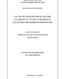 Luận văn Thạc sĩ Quản trị kinh doanh: Các yếu tố ảnh hưởng đến sự hài lòng của nhà đầu tư về chất lượng dịch vụ tại các khu công nghiệp Bình Dương