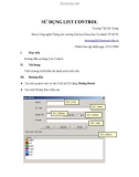 Sử dụng List Control