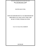 Luận văn Thạc sĩ Luật kinh tế: Đăng ký kinh doanh của các hộ kinh doanh theo pháp luật Việt Nam từ thực tiễn huyện Vân Đồn, tỉnh Quảng Ninh