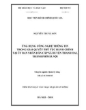 Tóm tắt Luận văn Thạc sĩ Quản lý công: Ứng dụng công nghệ thông tin trong giải quyết thủ tục hành chính tại Ủy ban nhân dân cấp xã, huyện Thanh Oai, Hà Nội