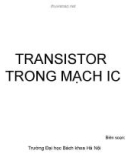 Transistor trong mach IC - TS Lê Tuấn