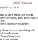 Bài giảng Giới từ - Preposion