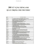 300 từ vựng tiếng Anh quan trọng cho thi TOIEC