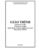 Giáo trình môn Kinh tế vi mô (Nghề: Quản trị doanh nghiệp vừa và nhỏ) - Trường CĐ Cộng đồng Lào Cai