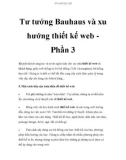 Tư tưởng Bauhaus và xu hướng thiết kế web Phần 3