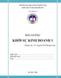 Bài giảng Khởi sự kinh doanh 1 - TS. Nguyễn Thị Phương Linh