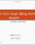 Bài giảng Phân tích hoạt động kinh doanh: Chương 0 – ThS. Phạm Ngân Hà