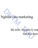 Bài giảng Nghiên cứu marketing - ĐH Thương Mại