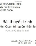 Bài thuyết trình môn Quản trị nguồn nhân lực