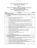 Đáp án đề thi tốt nghiệp cao đẳng nghề khóa 3 (2009-2012) - Nghề: Quản trị nhà hàng - Môn thi: Lý thuyết chuyên môn nghề - Mã đề thi: ĐA QTNH-LT25