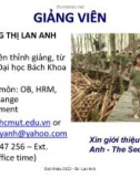 Bài giảng Thay đổi và phát triển tổ chức: Chương 1 - TS. Trương Thị Lan Anh