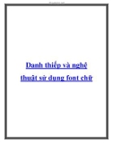 Danh thiếp và nghệ thuật sử dụng font chữ