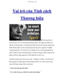 Vai trò của Tính cách Thương hiệu