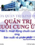 Hoạt động chuỗi cung ứng & Điều độ sản xuất