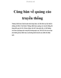 Cùng bàn về quảng cáo truyền thống