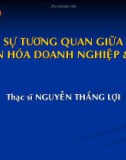 Bài giảng: Sự tương quan giữa văn hóa doanh nghiệp và pr