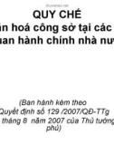 Bài giảng Quy chế Văn hoá công sở tại các cơ quan hành chính Nhà nước