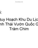 Quy Hoạch Khu Du Lịch Sinh Thái Vườn Quốc Gia Tràm Chim