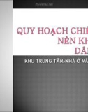 QUY HOẠCH CHIỀU CAO NỀN KHU ĐẤT DÂN DỤNG