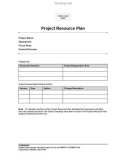 Project resource plan – kế hoạch nguồn lực dự án