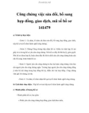 Công chứng việc sửa đổi, bổ sung hợp đồng, giao dịch, mã số hồ sơ 141479