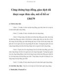 Công chứng hợp đồng, giao dịch đã được soạn thảo sẳn, mã số hồ sơ 136179