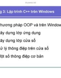 Bài giảng Lập trình Windows - Chương 3: Lập trình C++ trên Windows (2016)