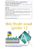 Tổng hợp thủ thuật Autocad