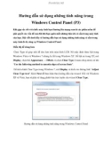 Hướng dẫn sử dụng những tính năng trong Windows Control Panel (P3)
