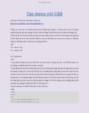 Tạo menu với CSS