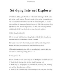 Sử dụng Internet Explorer