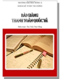 Bài giảng Thanh toán quốc tế: Phần 1 - ThS. Trần Thị Thái Hằng (ĐH Đông Á)