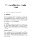 Phương pháp phân tích tài chính