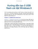 Hướng dẫn tạo ổ USB flash cài đặt Windows 8