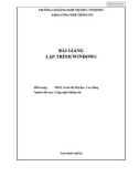 Bài giảng Lập trình Windows - Trường CĐN Việt Đức Vĩnh Phúc