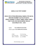 Khoá luận tốt nghiệp: Phân tích tình hình hoạt động tín dụng doanh nghiệp tại Ngân hàng Nông nghiệp và Phát triển nông thôn Việt Nam chi nhánh Bình Thuận giai đoạn 2012-2014