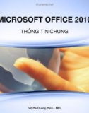 Bài giảng Microsoft office 2010 - Võ Hà Quang Định