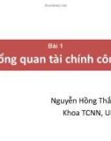 Bài giảng Tài chính công: Bài 1 - Nguyễn Hồng Thắm