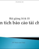 Bài giảng 14&15: Phân tích báo cáo tài chính - Đỗ Thiên Anh Tuấn