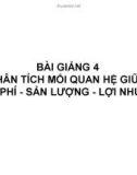 Bài giảng Kế toán quản trị: Bài số 4