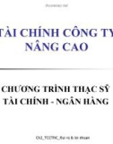 Bài giảng Tài chính công ty nâng cao: Chương 2