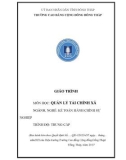 Giáo trình Quản lý tài chính xã (Nghề: Kế toán hành chính sự nghiệp - Trung cấp) - Trường Cao đẳng Cộng đồng Đồng Tháp